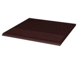 Клинкерная ступень с насечками Paradyz Natural, Brown, структурная, 300*300*8,5 мм