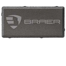 Тротуарная плитка BRAER Прямоугольник серый, 200*100*60 мм