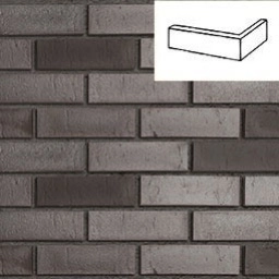 Клинкерная плитка под кирпич Chelsea basalt bunt NF14 угловая 240x115x71x14 мм ROBEN