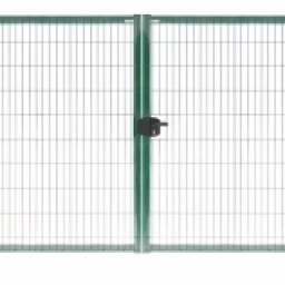 Распашные ворота Grand Line Medium New Lock, RAL 6005, 1730*4000 мм