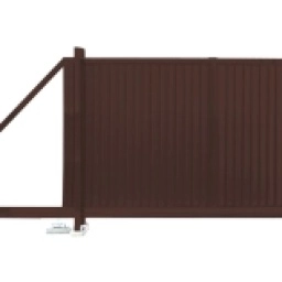 Откатные ворота Grand Line Estet, RAL 8017, 2000*4500 мм