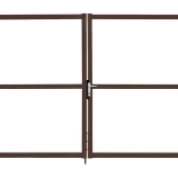 Распашные ворота Grand Line Colority Zinc Lock, RAL 8017, 1800*3500 мм