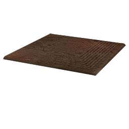 Клинкерная угловая ступень плоская Semir Brown 300x300x10 мм Paradyz