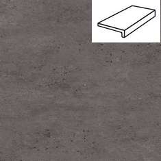 Клинкерная ступень прямой угол Gravel Blend 963 black 294x175x52 мм Stroeher