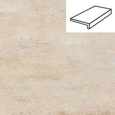 Клинкерная ступень прямой угол Gravel Blend 960 beige 294x175x52 мм Stroeher