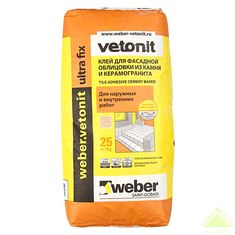 Плиточный цементный клей усиленный эластичный Weber.vetonit Ultra Fix