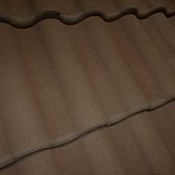 Цементно-песчаная рядовая черепица Lite коричневый Kriastak