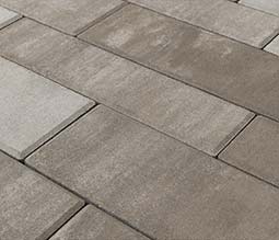 Вибропрессованная тротуарная плитка Домино Color Mix Туман BRAER