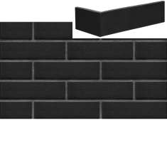 Клинкерная плитка под кирпич Dream House Polar night (08) RF угловая King Klinker