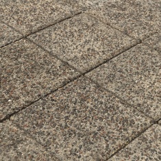 Вибропрессованная тротуарная плитка Лувр Гранит на сером цементе 200x200x60 мм BRAER