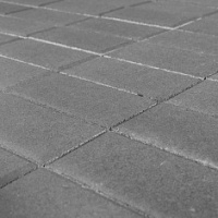 Вибропрессованная тротуарная плитка Прямоугольник Серый, 200x100x60 мм BRAER
