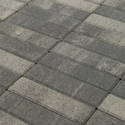 Вибропрессованная тротуарная плитка Прямоугольник Паркет Color Mix Туман 200x50 мм BRAER