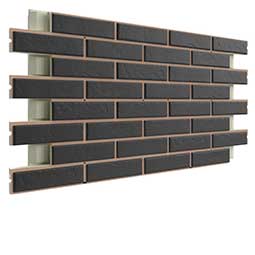 Термопанель ППУ с клинкерной плиткой Classic Graphite 1166x616x65 мм BestPoint