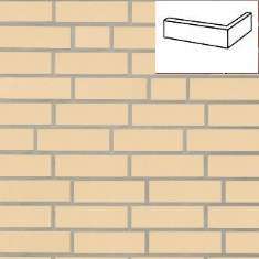 Клинкерная плитка под кирпич Sorrento sand-weiss glat NF14 угловая 240x115x71x14 мм ROBEN