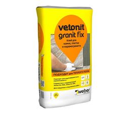 Плиточный цементный клей Granit Fix Weber.vetonit