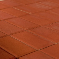 Вибропрессованная тротуарная плитка Прямоугольник Красный BRAER, 60 мм