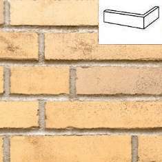 Клинкерная плитка под кирпич Handstrich 390 champagnersalz DF14 угловая 240x115x52x14 мм Stroeher