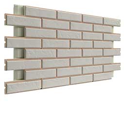 Термопанель ППУ с клинкерной плиткой Classic Blanc 1166x616x65 мм BestPoint