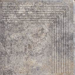 Клинкерная угловая ступень плоская Viano Grys 300x300x11 мм Paradyz