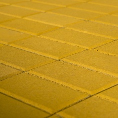 Вибропрессованная тротуарная плитка Прямоугольник Желтый, 60 мм BRAER