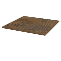 Клинкерная угловая ступень плоская Semir Beige 300x300x10 мм Paradyz