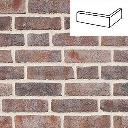 Плитка под кирпич Wasserstrich bunt-grau ручная формовка NF14 угловая 240x115x71x14 мм ROBEN