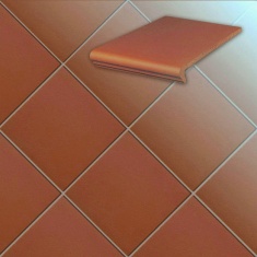 Клинкерная напольная плитка Keraplatte Terra 215 patrizierrot неглазурованная 240x240x12 мм Stroeher