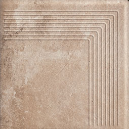 Клинкерная угловая ступень плоская Scandiano Ochra 300x300x10 мм Paradyz