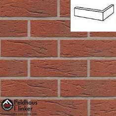 Клинкерная плитка под кирпич W335 Classic carmesi antic mana DF9 угловая 240x115x52x9 мм Feldhaus Klinker