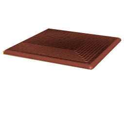 Клинкерная угловая ступень плоская Cloud Rosa Duro 300x300x10 мм Paradyz