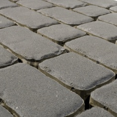Вибропрессованная тротуарная плитка Ривьера Серый BRAER