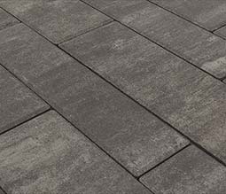 Вибропрессованная тротуарная плитка Домино Color Mix Ночь BRAER