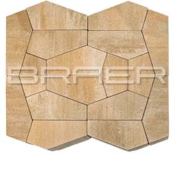 Вибропрессованная тротуарная плитка Витраж Color Mix Плато BRAER