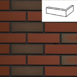 Клинкерная плитка под кирпич Westerwald bunt-glatt NF14 угловая 240x115x71x14 мм ROBEN