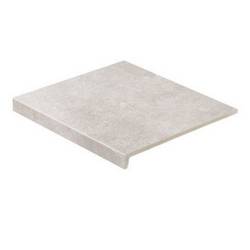 Клинкерная ступень прямой угол Zoe 971 greige глазурованная 340x294x11 мм Stroeher