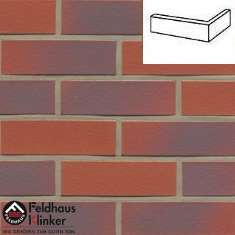 Клинкерная плитка под кирпич W356 Classic carmesi antic liso DF9 угловая 240x115x52x9 мм Feldhaus Klinker