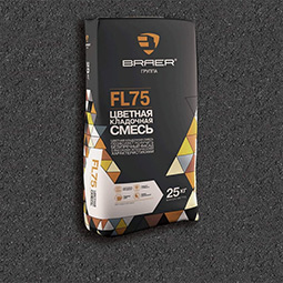 Цветной кладочный раствор FL75 графитово-черный BRAER