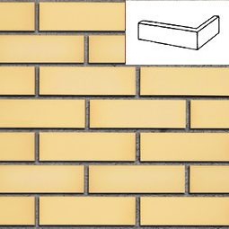Клинкерная плитка под кирпич Rimini gelb-bunt glatt NF14 угловая 240x115x71x14 мм ROBEN