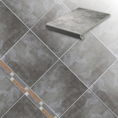 Клинкерная напольная плитка Keraplatte Aera 710 crio глазурованная 444x294x10 мм Stroeher