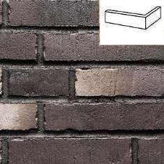 Клинкерная плитка под кирпич Handstrich 394 schwarzkreide DF14 угловая 240x115x52x14 мм Stroeher