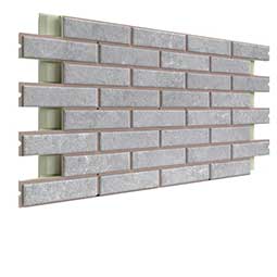 Термопанель ППУ с клинкерной плиткой Exclusive Cement Gray 1166x616x65 мм BestPoint