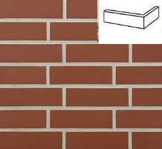 Клинкерная плитка под кирпич Keravette 215 patrizierrot гладкая NF11 угловая 240x115x71x11 мм Stroeher