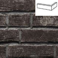 Клинкерная плитка под кирпич Steinlinge 376 platinschwarz NF14 угловая 240x115x71x14 мм Stroeher