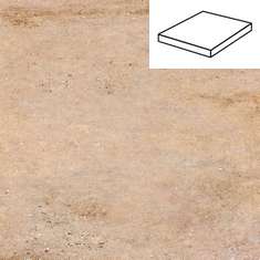 Клинкерная угловая ступень Gravel Blend 961 brawn 340x340x11 мм Stroeher