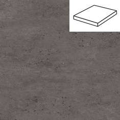 Клинкерная угловая ступень Gravel Blend 963 black 340x340x11 мм Stroeher