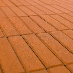 Вибропрессованная тротуарная плитка Прямоугольник Паркет Оранжевый 200x50 мм BRAER