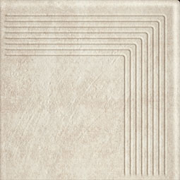 Клинкерная угловая ступень плоская Scandiano Beige 300x300x10 мм Paradyz