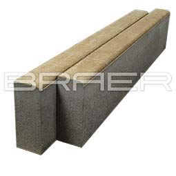 Вибропрессованный тротуарный бордюр Color Mix Миндаль BRAER