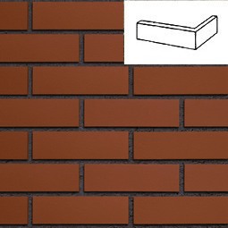 Клинкерная плитка под кирпич Westerwald rot-glatt NF14 угловая 240x115x71x14 мм ROBEN