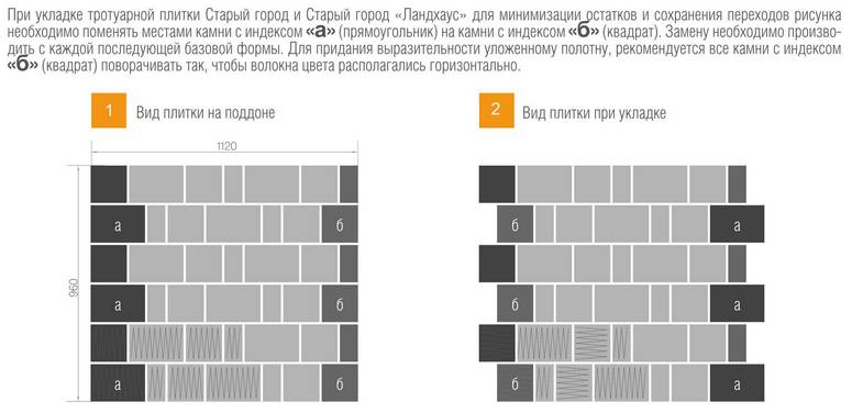 тротуарная плитка BRAER схема укладки Cтарый Город Ландхаус